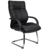Ashbourne Leather Faced Visitor Chair