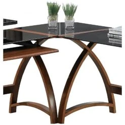 Spectrum Corner Desk Link Black Glass