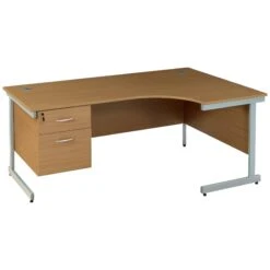 NEXT DAY Solar Ergonomic Cantilever Desks With Single Fixed Pedestal
