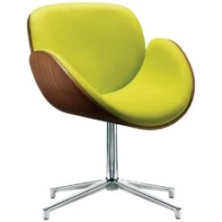 Pledge Spirit Tub Chair With Wooden Shell & 4 Star Base