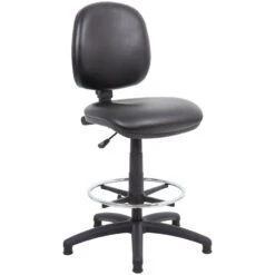Comfort Leather Faced Draughtsman Chair