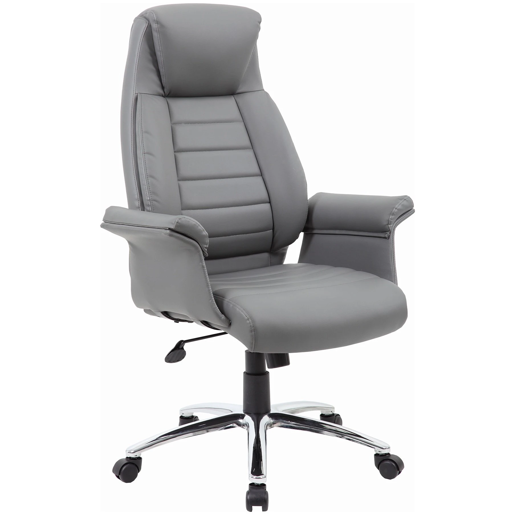 Jersey High Back Executive Leather Faced Armchair