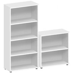 Commerce II White Office Bookcases