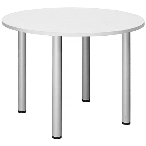 Commerce II White Round Meeting Tables