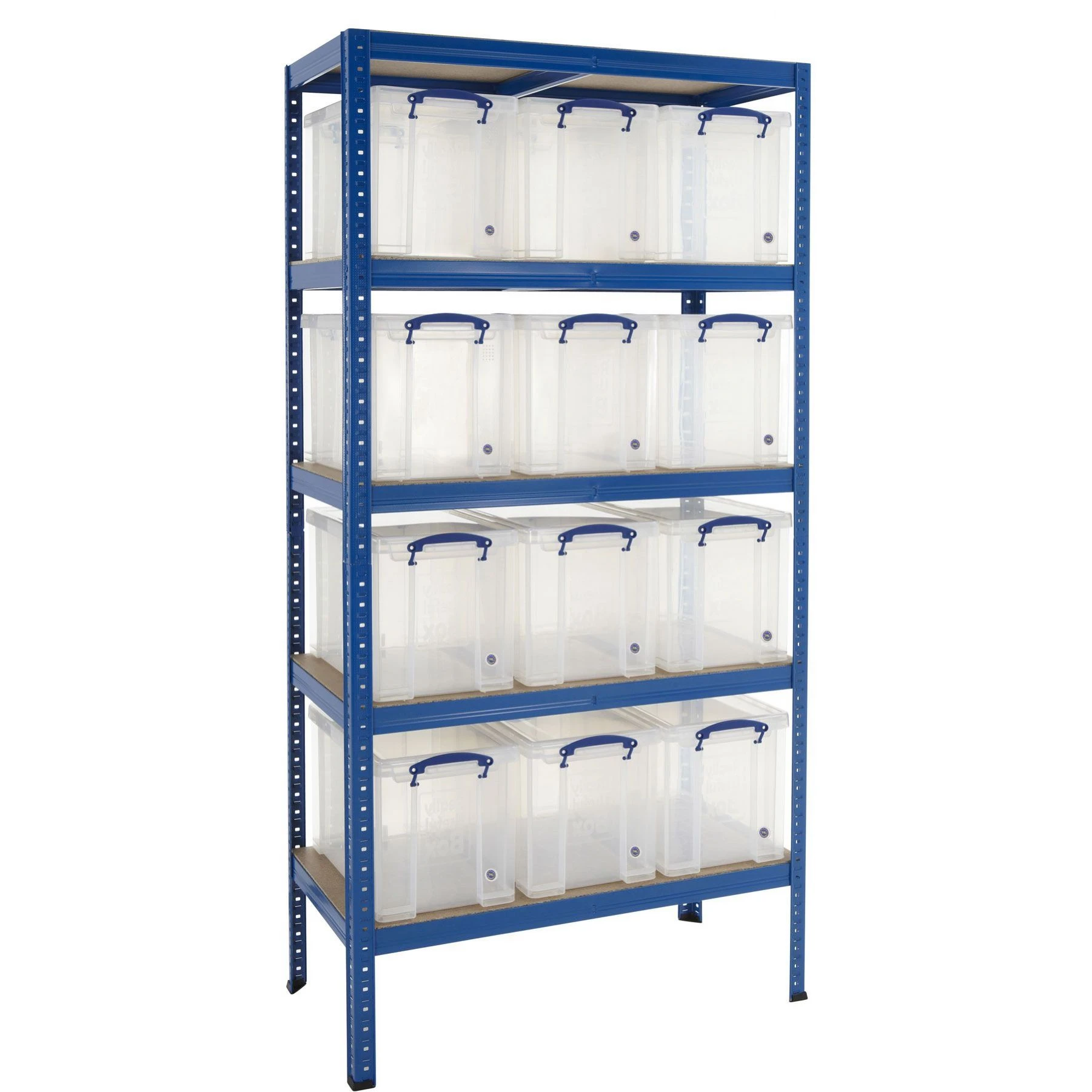 Value Shelving Bay With 12 X 24 Litre Really Useful Boxes