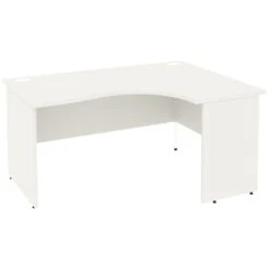 Next Day Vogue White Ergonomic Panel End Desks