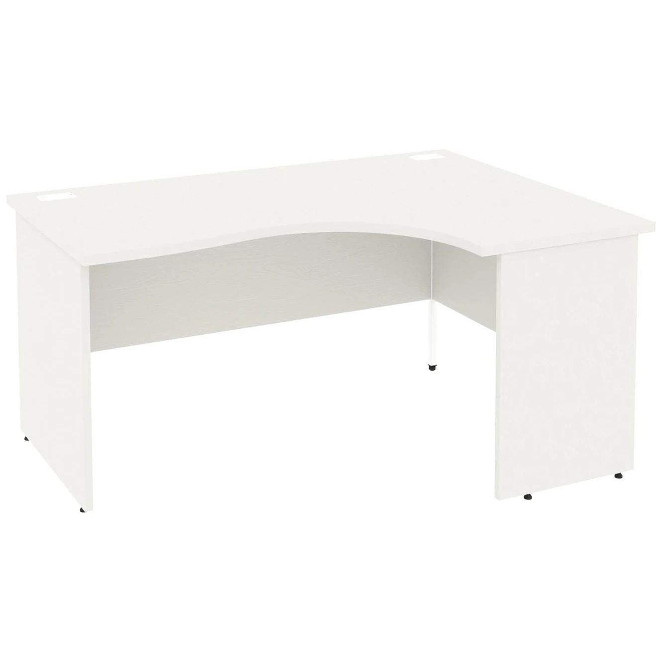 Next Day Vogue White Ergonomic Panel End Desks