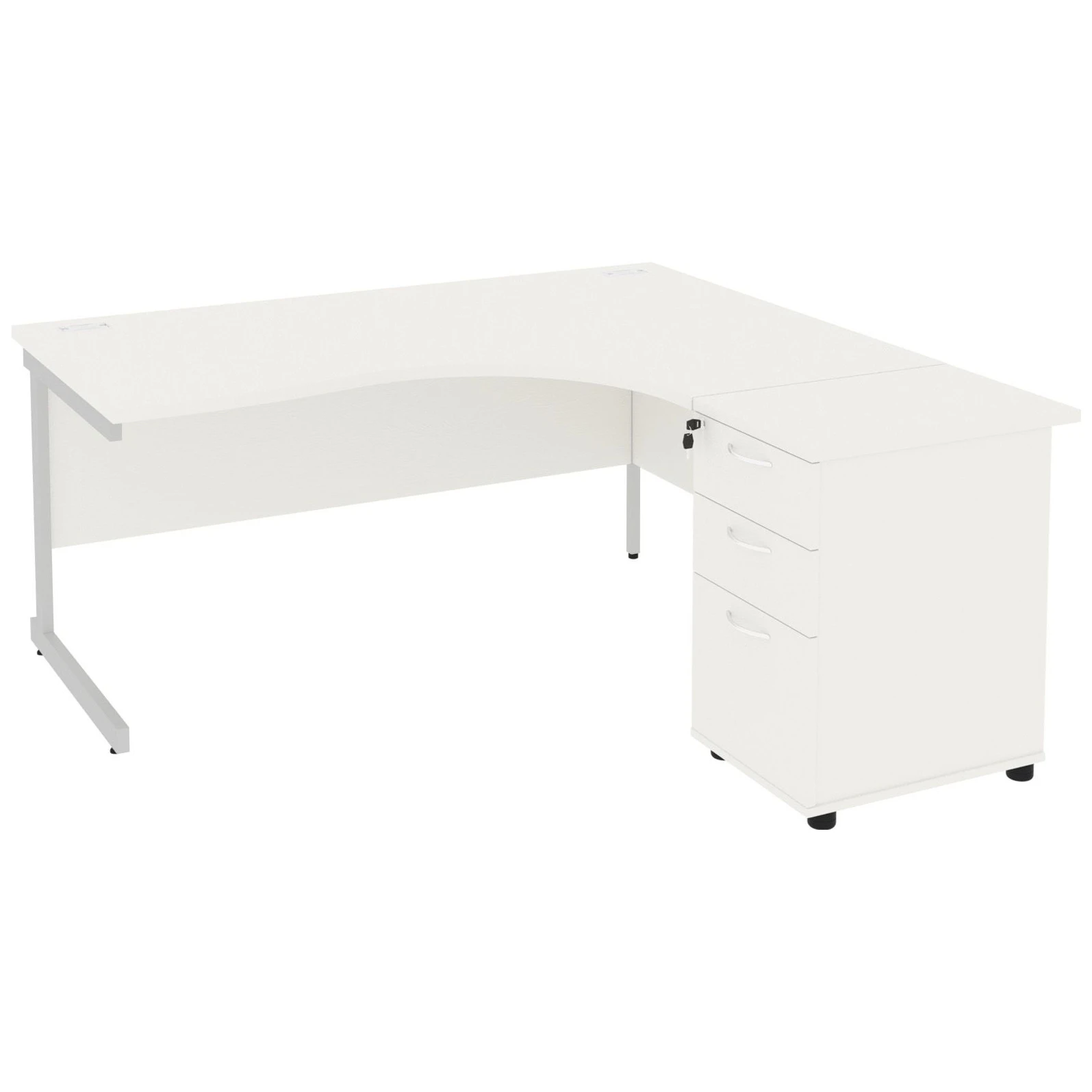 Special Offer - Next Day Vogue White Cantilever Combi Desks