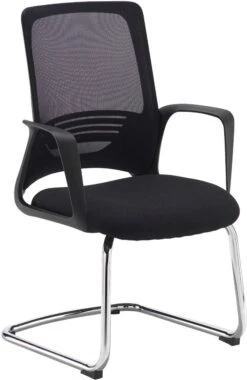 Raven Mesh Cantilever Visitor Chair