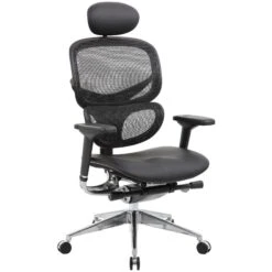 InSync 24 Hour Mesh Office Chair With Leather Seat & Headrest