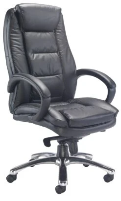 Pitch Leather Faced Manager Chair
