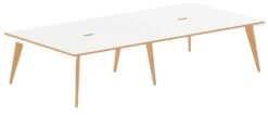 Bianco 4 Person Back To Back Rectangular Bench Desk