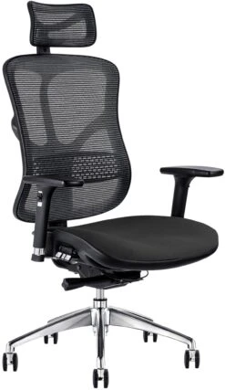 F94 Mesh And Fabric Office Chair With Headrest