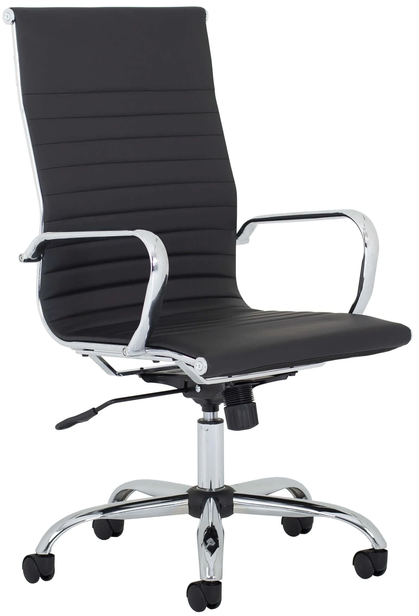 Chase Black Bonded Leather High Back Office Chair